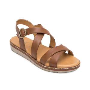 100227 TAN FLEXI CALZADO DAMA SANDALIA SANDAL