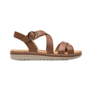 100227 TAN FLEXI CALZADO DAMA SANDALIA SANDAL