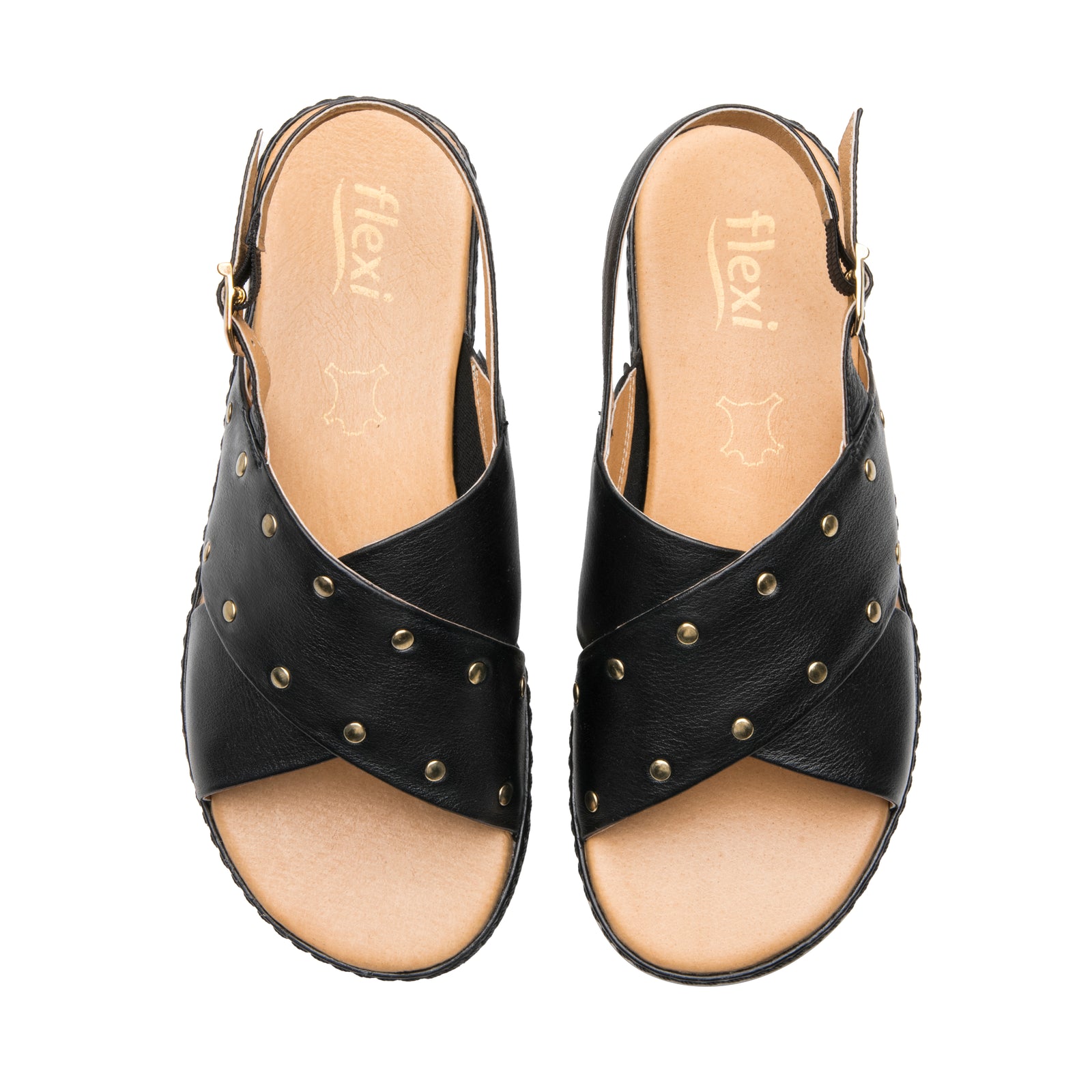 100233 NEGRO FLEXI CALZADO DAMA SANDALIA SAND