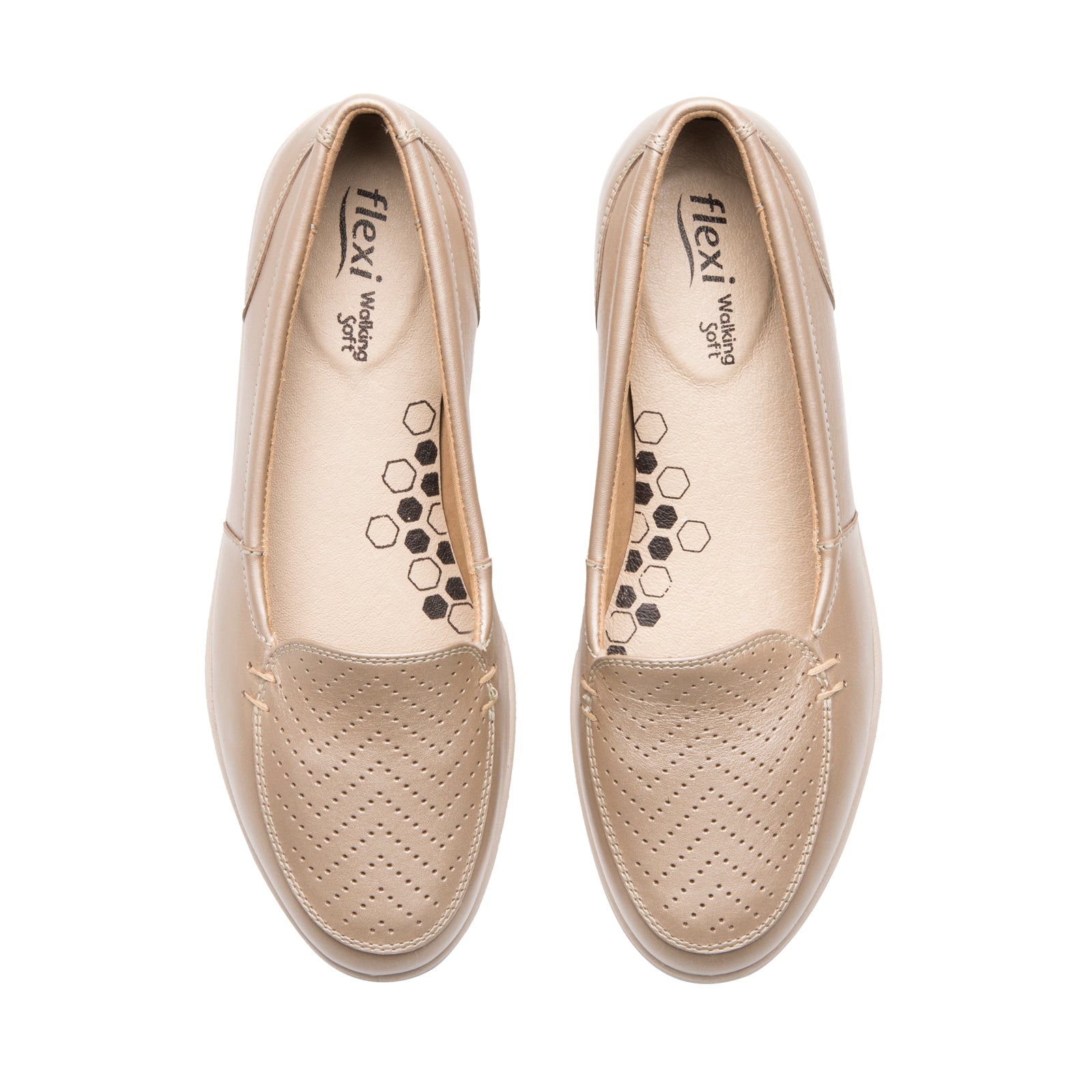 101912 DORADO FLEXI CALZADO DAMA CHOCLO CASUA