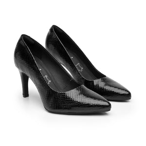 104501 ESCAMA NEGRO FLEXI CALZADO DAMA ZAPATI