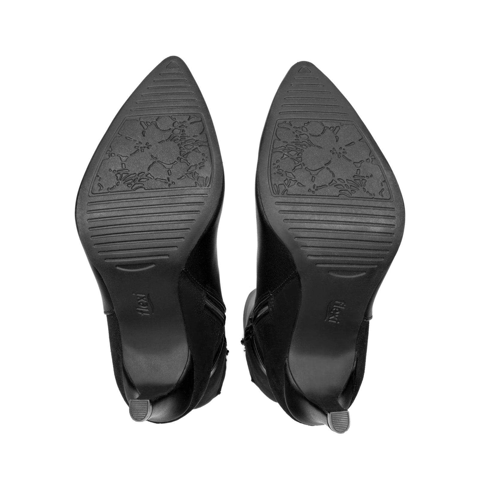 104523 NEGRO FLEXI CALZADO DAMA BOTA SEMIVEST