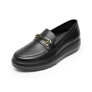 126706 NEGRO FLEXI CALZADO DAMA CHOCLO CASUAL