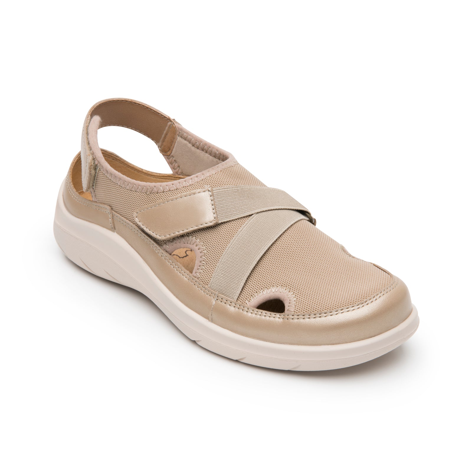 128709 BEIGE FLEXI CALZADO DAMA CHOCLO CASUAL
