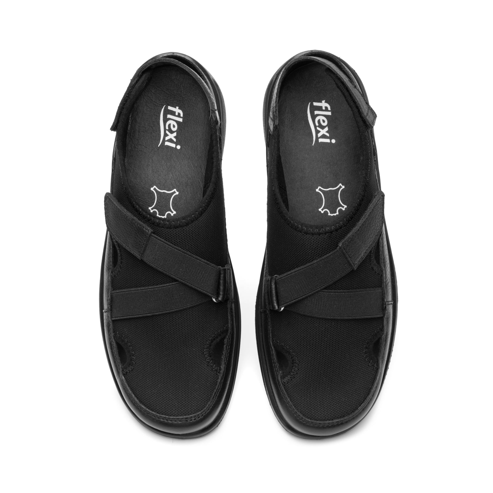 128709 NEGRO FLEXI CALZADO DAMA CHOCLO CASUAL