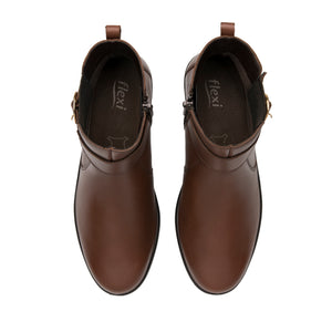 130008 DARK TAN FLEXI CALZADO DAMA BOTÍN CASU