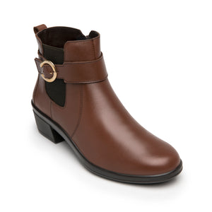 130008 DARK TAN FLEXI CALZADO DAMA BOTÍN CASU