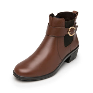 130008 DARK TAN FLEXI CALZADO DAMA BOTÍN CASU