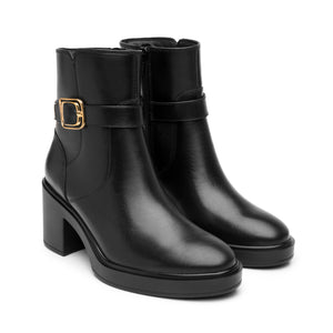 130308 NEGRO FLEXI CALZADO DAMA BOTÍN CASUAL