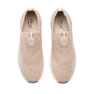 134101 BEIGE FLEXI CALZADO DAMA CHOCLO SPORT