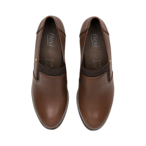 137302 DARK TAN FLEXI CALZADO DAMA CHOCLO SEM
