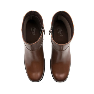 137606 DARK TAN FLEXI CALZADO DAMA BOTÍN SEMI