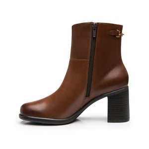 137606 DARK TAN FLEXI CALZADO DAMA BOTÍN SEMI