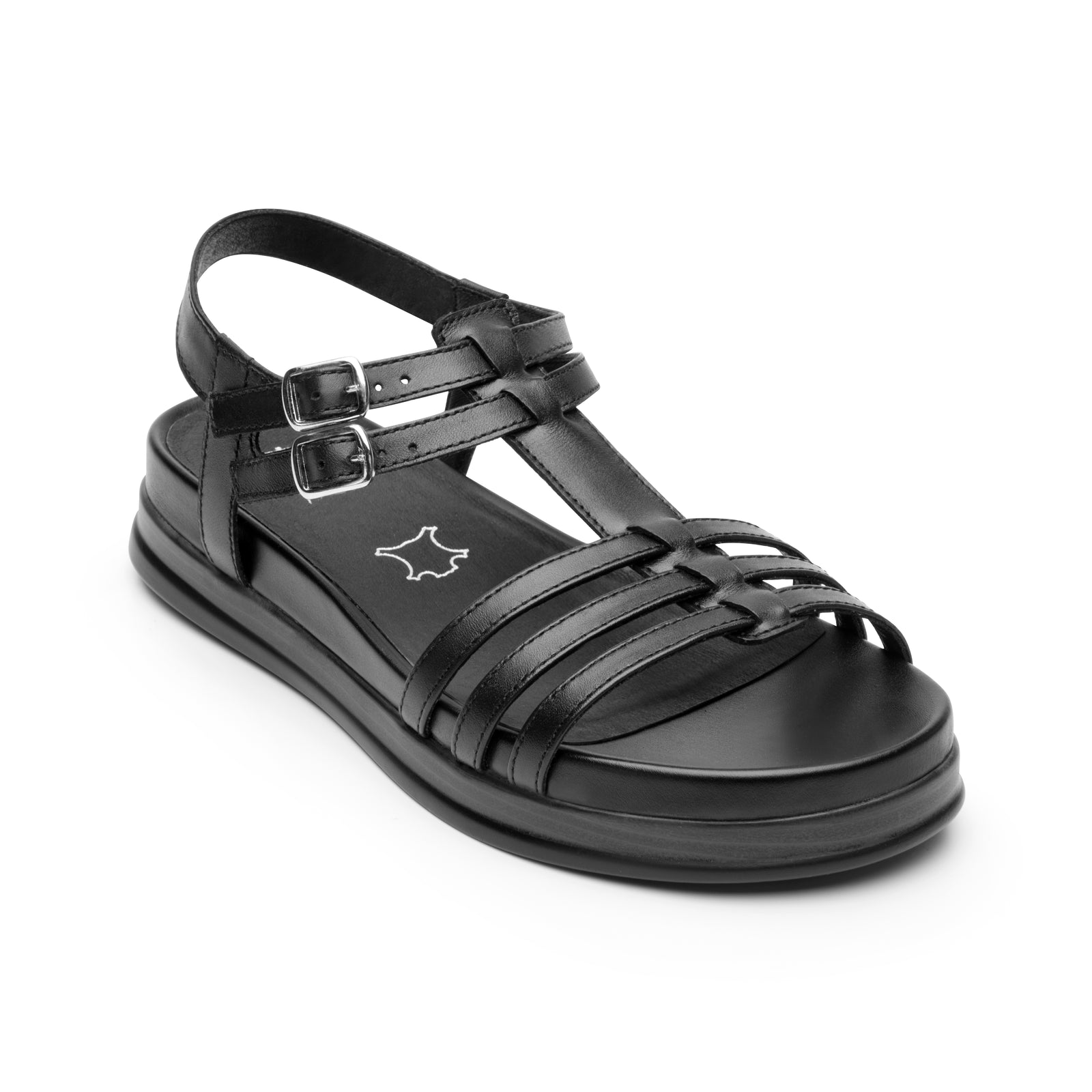 140101 NEGRO FLEXI CALZADO DAMA SANDALIA SAND