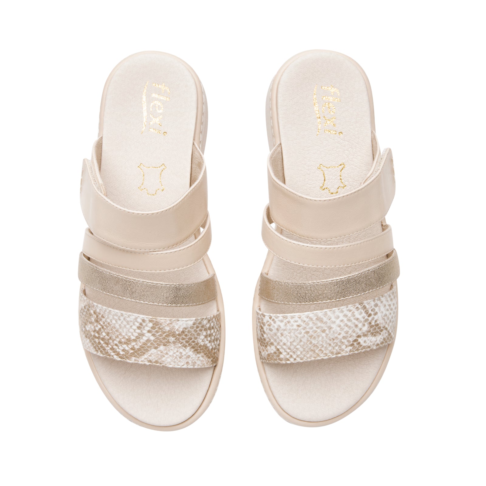 141605 BEIGE FLEXI CALZADO DAMA SANDALIA SAND