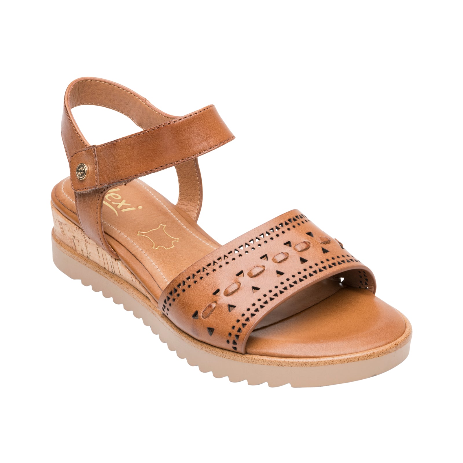 141804 TAN FLEXI CALZADO DAMA SANDALIA SANDAL