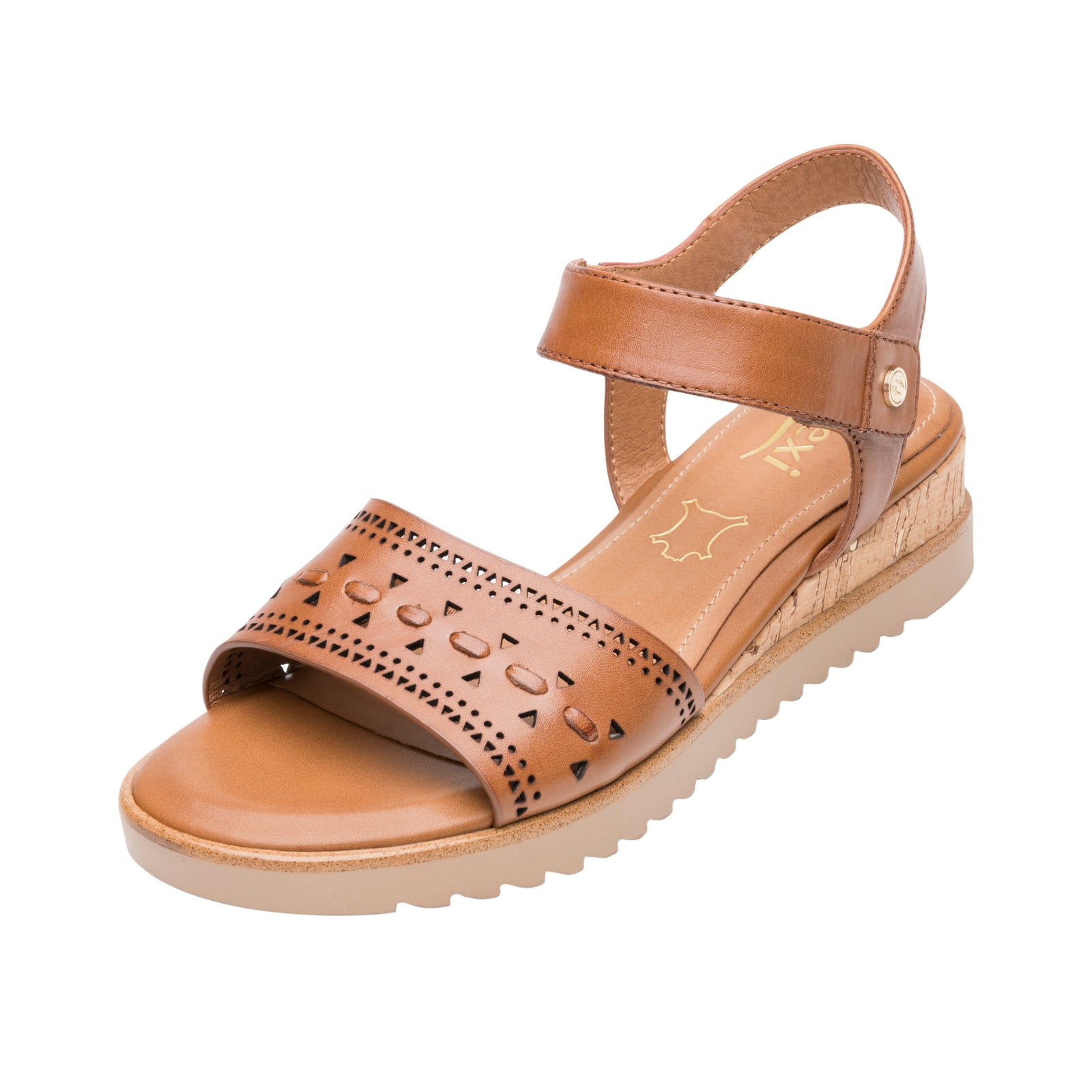 141804 TAN FLEXI CALZADO DAMA SANDALIA SANDAL