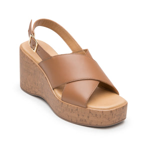 139201 BEIGE FLEXI CALZADO DAMA SANDALIA CUÑA