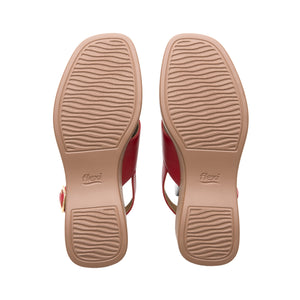 139201 ROJO FLEXI CALZADO DAMA SANDALIA CUÑA