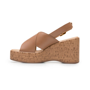 139201 BEIGE FLEXI CALZADO DAMA SANDALIA CUÑA